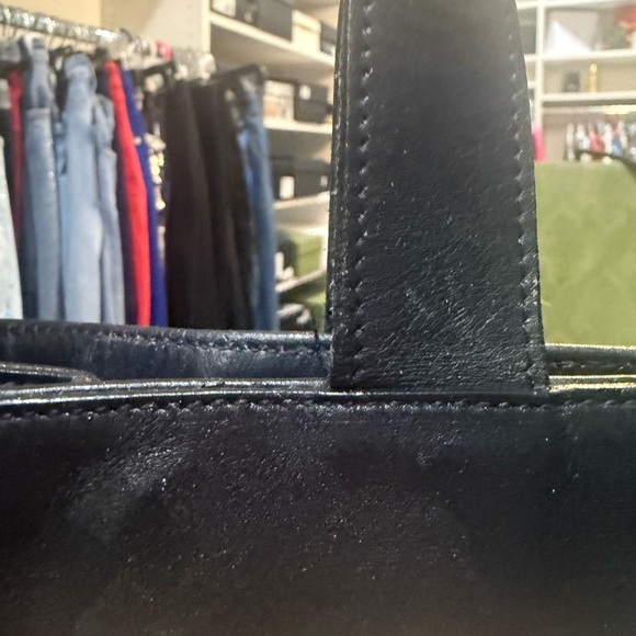 Gucci  Rare Floral-print Tote Bag, vintage Collectible canvas  leather trim EUC - Picture 12 of 17